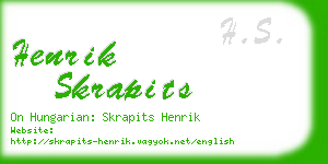 henrik skrapits business card